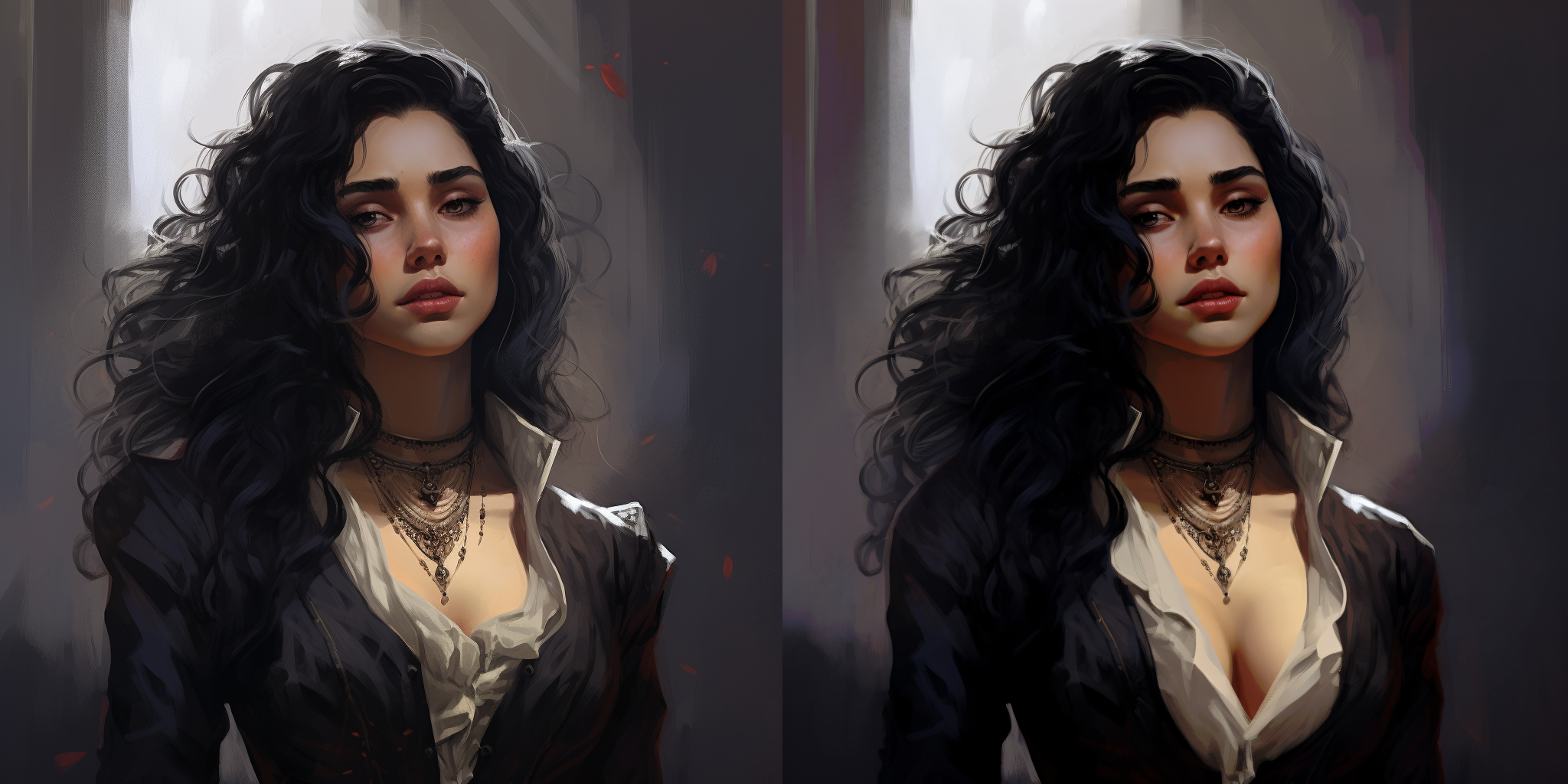 Raven Haired Woman Artwork